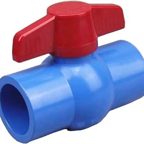 Ball Valve Glue 2 Way Blue Handle (Pvc)