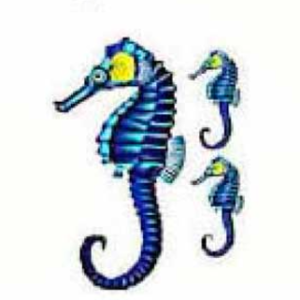 Fibreglass Pool Mosaic - Small Seahorse